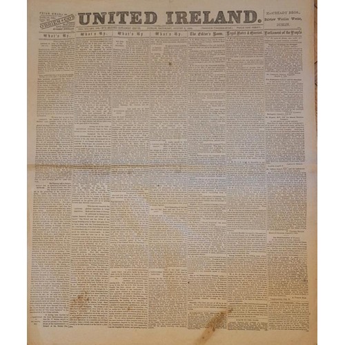 396 - Bundle of thirty copies of the Parnellite paper ‘United Ireland’, mostly from the 1884. ... 