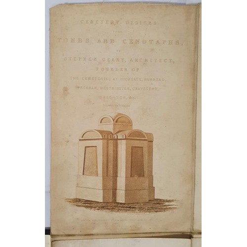 436 - Geary's Designs For Tombs And Cenotaphs. Engraved by B. Winkles. London: Tilt and Bogue, 1840. 20no.... 