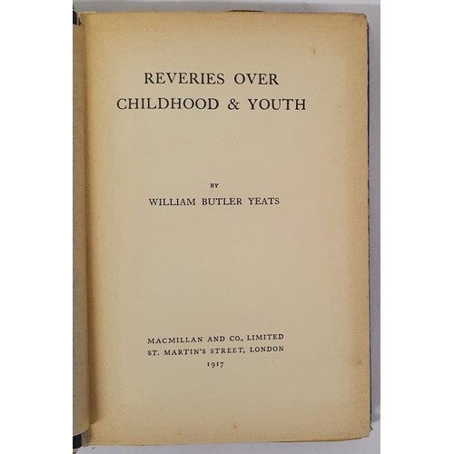 473 - William B. Yeats Reveries over Childhood and Youth. 1917. Illustrated in colour & b/w by Jack B.... 