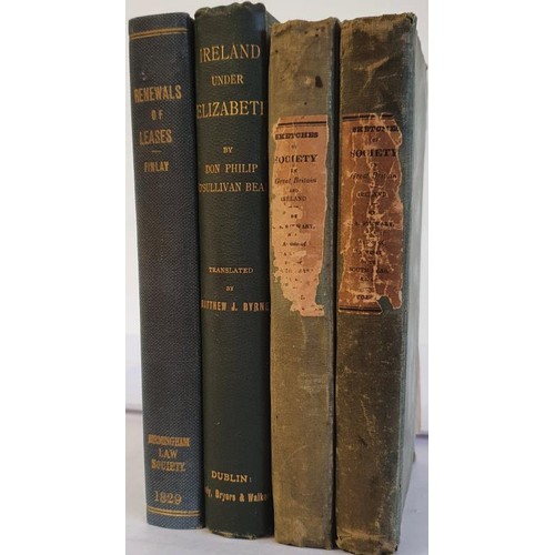 500 - Sketches of Society in Great Britain and Ireland by C S Stewart, 1835 Vol 1-2; Ireland Under Elizabe... 