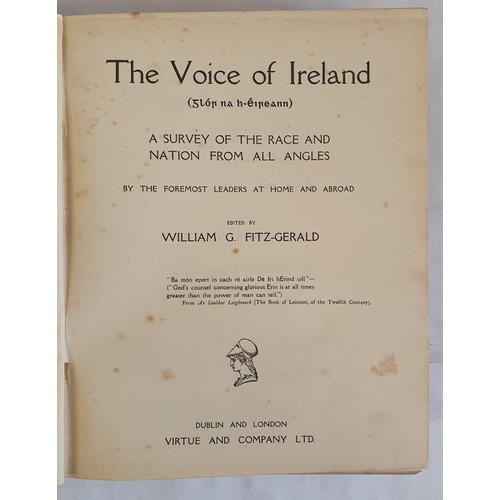 505 - The Voice of Ireland – A Survey of the Race and Nation from all Angles. (Edited by William G. ... 