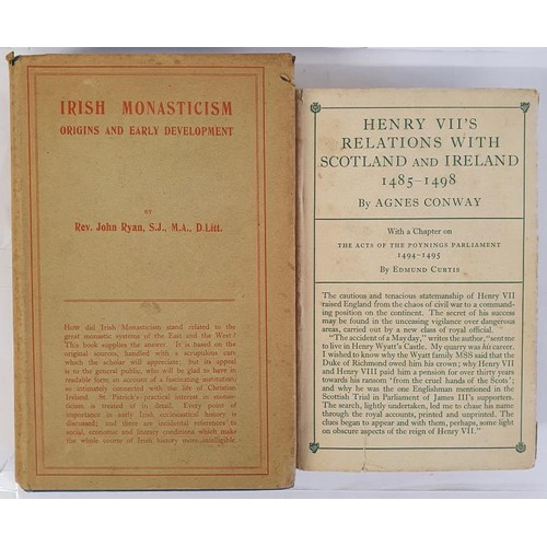 518 - Irish Monasticism Origins and Early Development by John Ryan S. J. Longmans, Green. Superb copy of t... 