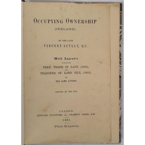 522 - Vincent Scully. Occupying Ownership (Ireland) 1881. 1st. Folding map of land n Clanwilliam (Co. Tipp... 