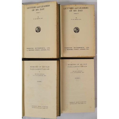 568 - Letters and Leaders of My Day by T. M. Healy. Butterworth. [1928. 2 vols set. A great, though contro... 