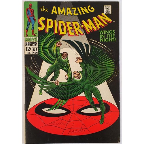 582 - Amazing Spiderman #63. Marvel 1st issue. (Marvel Comics, 1968) Featuring Vulture against Vulture! Wr... 