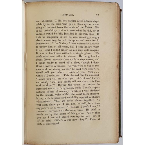 590 - Lord Jim CONRAD Joseph Published by William Blackwood and Sons, Edinburgh and London, 1900. 1st Ed.W... 