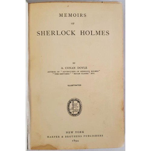 603 - Arthur Conan Doyle. Memoirs of Sherlock Holmes – First US edition. New York: Harper & Brot... 