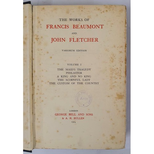 27 - The Works of Francis Beaumont and John Fletcher Beaumont, Francis and John Fletcher Published by Geo... 