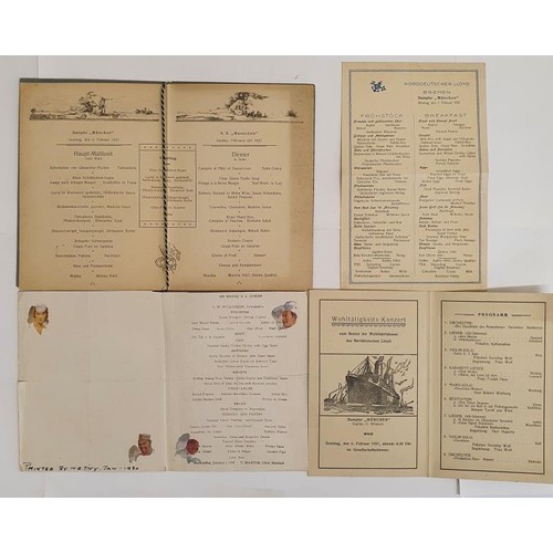 115 - 3 menus in decorative wrappers on Cruise Ship 