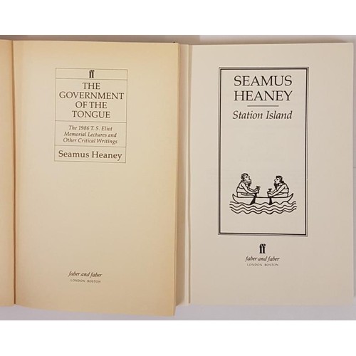 138 - Seamus Heaney. The Government of The Tongue. 1989. First p.b. edit and Station Island. 1984 (2)... 