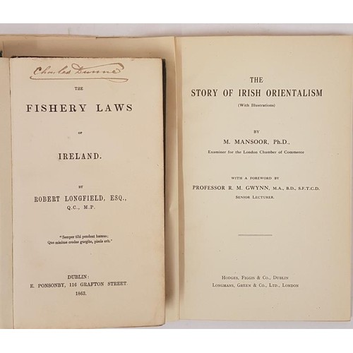 149 - R. Longfield M. P. The Fishery Laws of Ireland. 1863. 1st. Scarce folding table showing close season... 