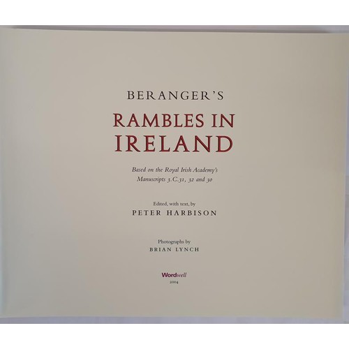 197 - [5 copies] Beranger’s Rambles in Ireland. Text by Peter Harbison. Large format. 2004. colour illustr... 