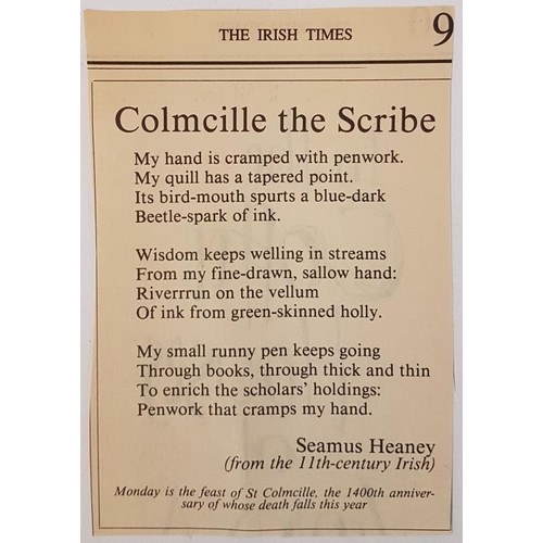 333 - Seamus Heaney. The Redress of Poetry - Oxford Lectures. Ephemera. Fine in decorative d.j.