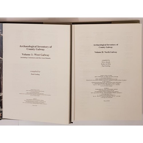 365 - Paul Gosling. Archaeological Inventory of Co. Galway. 1993. 2 volumes. Large quarto. Illustrated.... 