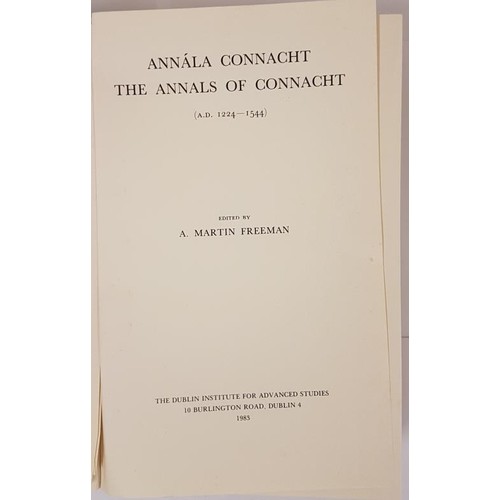 379 - A. Martin Freeman. The Annals of Connacht. 1983. Fine in d.j.