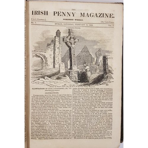 399 - The Irish Penny Magazine January to December 1833. A Scarce complete set of the 51 issues of the fir... 