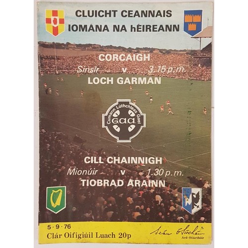 409 - G.A.A.: 1976 All Ireland Hurling Final between Cork & Wexford Match Programme. September 5th.... 