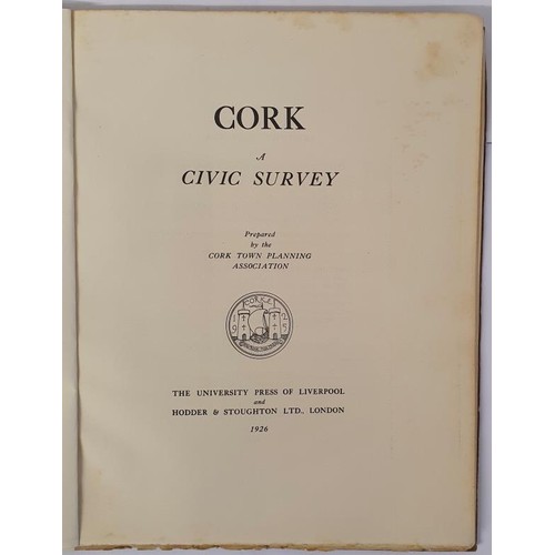 15 - Cork, A Civic Survey, 1929. Complete with the maps and plates.