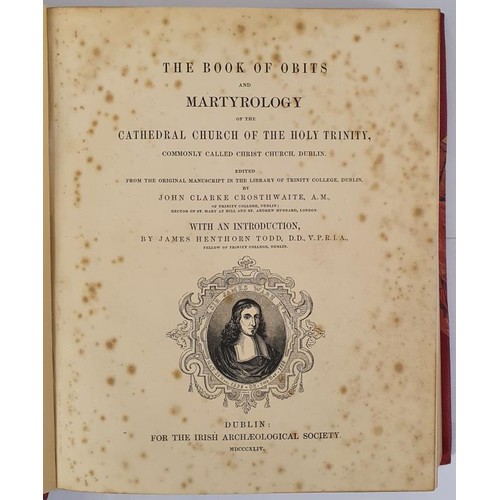 20 - Crosthwaite, John Clarke. The Book Of Obits And Martyrology Of The Cathedral Church Of The Holy Trin... 