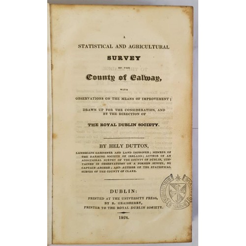 35 - A Statistical and Agricultural Survey of the County of Galway. With Observations on the Means of Imp... 