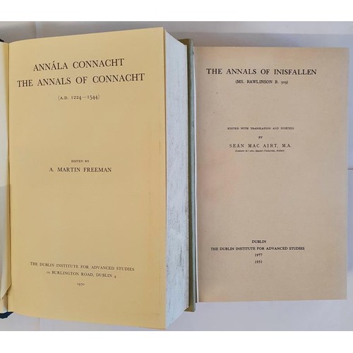 47 - The Annals Of Connacht (AD 1224-1544) edited by A Martin Freeman, 1970, HB, DJ; The Annals Of Inisfa... 