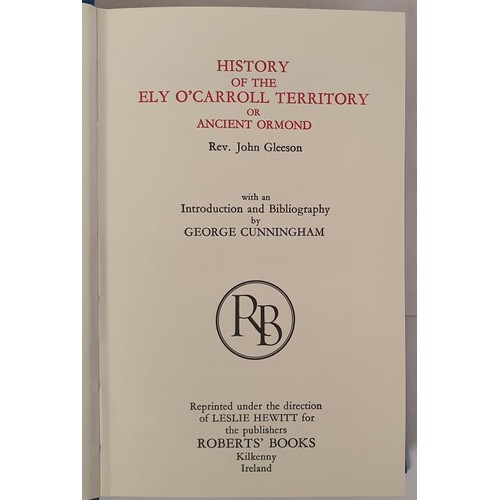 54 - History of the Ely O'Carroll Territory of Ancient Ormond Gleeson, Rev John Published by Boethius Pre... 