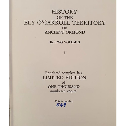 54 - History of the Ely O'Carroll Territory of Ancient Ormond Gleeson, Rev John Published by Boethius Pre... 