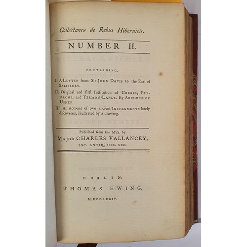 104 - Piers, Sir Henry. Collectanea de Rebus Hibernicis. This Volume contains 4 parts, the first being No.... 