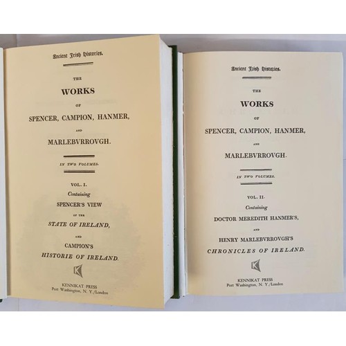 137 - Ancient Irish Histories: The Works of Spencer, Campion Hanmer, and Marleburrough, Two Volumes Henry;... 