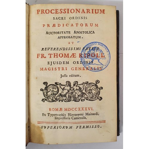 140 - Processionarium Sacri Ordinis Praedicatorum auctoritate apostolica approbatum et reverendissimi patr... 