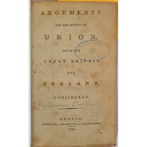 158 - Tracts On The Union Between Great Britain And Ireland - a 9 Volume Set. Vol I - Arguments For And Ag... 