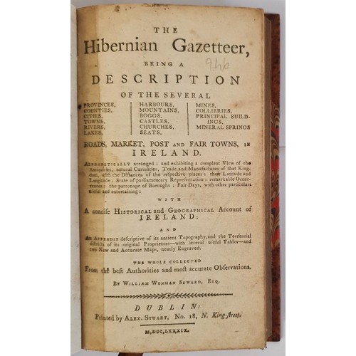 161 - Seward. William Wenman. The Hibernian Gazetteer, being a description of the several provinces, count... 