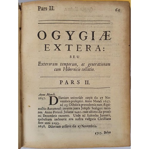 163 - O'Flaherty, Roderic. Ogygia: Seu, Rerum Hibernicarum Chronologia (Chronological Account of Irish Eve... 