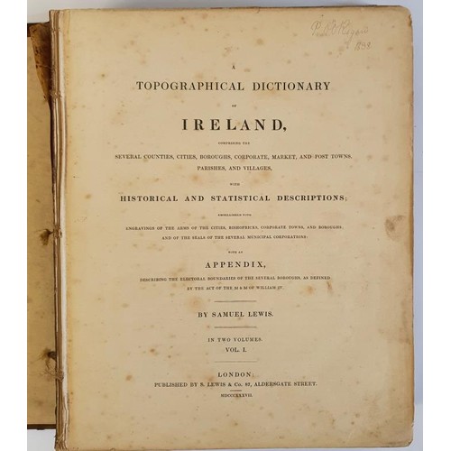 182 - A topographical dictionary of Ireland: comprising the several counties, cities, boroughs, corporate,... 