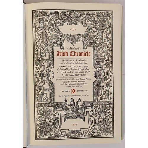 192 - Holinshed's Irish Chronicle: The historie of Irelande from the first inhabitation thereof, unto the ... 