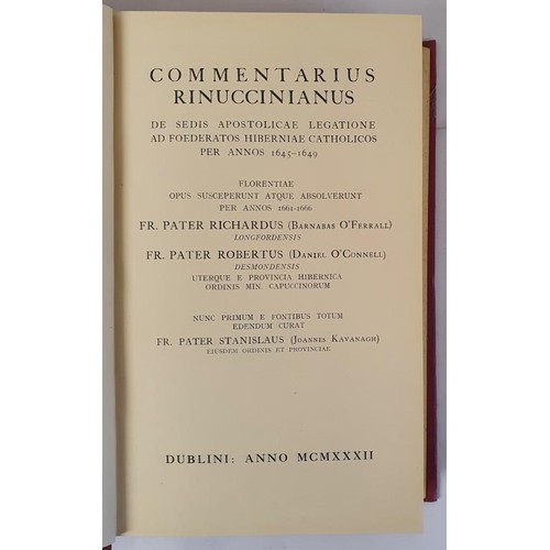 222 - Commentarius Rinuccinianus by Barnabas O'Farrell and Daniel O Connell Vol I-IV 1932-1941 plus 2 othe... 