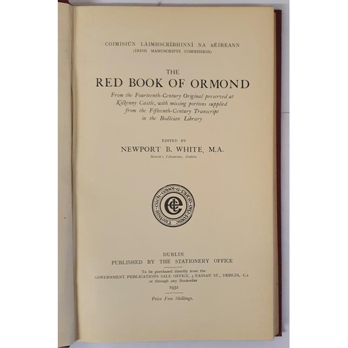 246 - Irish Interest: The Red Book of Ormond -Mediaeval Documents Preserved at Kilkenny Castle edited by N... 