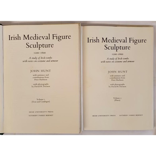 256 - Irish Medieval Figure Sculpture 1200 to 1600. John Hunt. Irish University Press. 2 volumes. Large fo... 