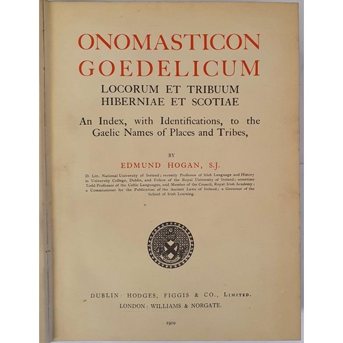 290 - Onomasticon Goedelicum - Locorum et Tribuum Hiberniae et Scotiae - An Index, with Identifications, t... 