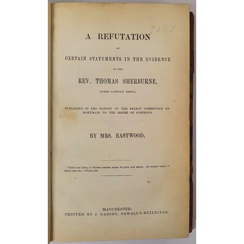 315 - Maynooth College; Justifcation of the Term ‘Beastly’ Sir G. H. Smith, Colchester 1845. Bound with a ... 