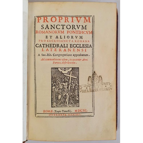 351 - Fine Binding - From A Cardinal's Library - Proprium Sanctorum Romanorum Pontificum Et Aliorum... Rom... 