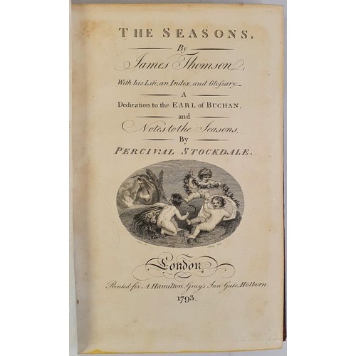 360 - The Seasons Thomson, James, London, 1793. Full leather.  Printed for A. Hamilton, Grays Inn Gate, Ho... 