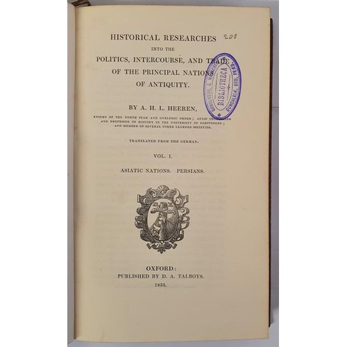 370 - Historical Researches into the Politics, Intercourse, and Trade of the Principal Nations of Antiquit... 