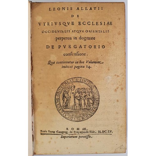 372 - Leonis Allatii: De Purgatorio, 1655; De Synodo Photiana, 1662; Synodi Ephesin Vindiciae, 1661; Hotti... 