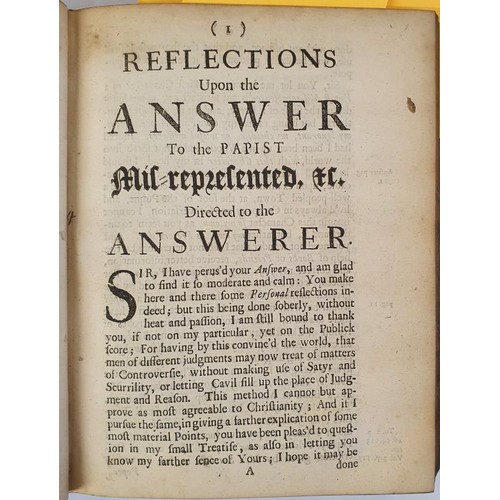 383 - J. L. A Papist Mis-represented And Represented Or, A Twofold Character Of Popery, The one containing... 