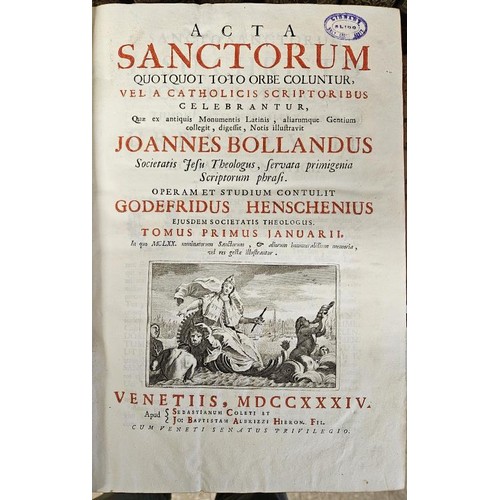 408 - Acta Sanctorum quotquot toto orbe coluntur, vel a catholicis scriptoribus celebrantur quae ex latini... 