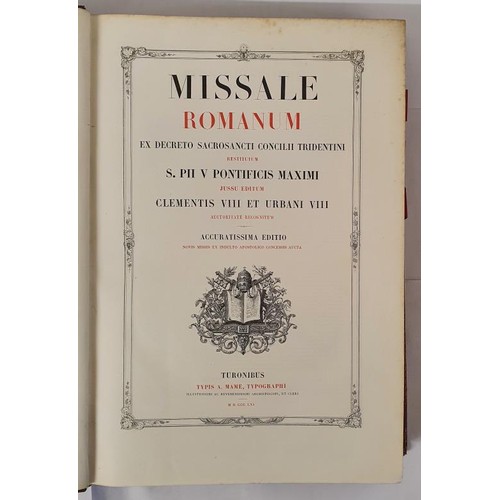 448 - 19th Century Fine Binding. Missale Romanum. Turonibus (France): A. Mame 1861 in fine red leather wit... 