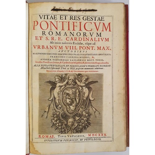 451 - Vitae Et Res Gestae Pontificum Romanorum et S.R.E. Cardinalium, Ab initio nafcentis E cclefiae, Urba... 