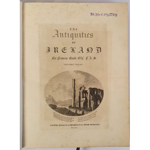 454 - The Antiquities of Ireland Grose, Francis Published by S. Hooper, London, 1791. Classically rebound,... 