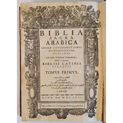 455 - Biblia Sacra Arabica, Sacrae Congregationis de Propaganda Fide iussu edita. Ad usum ecclesiarum Orie... 